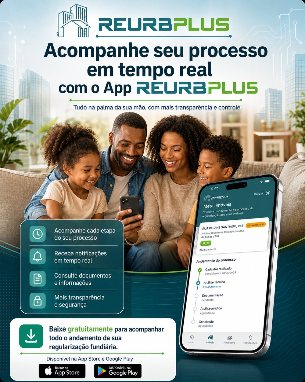 Baixe o app para acompanhar sua regularização