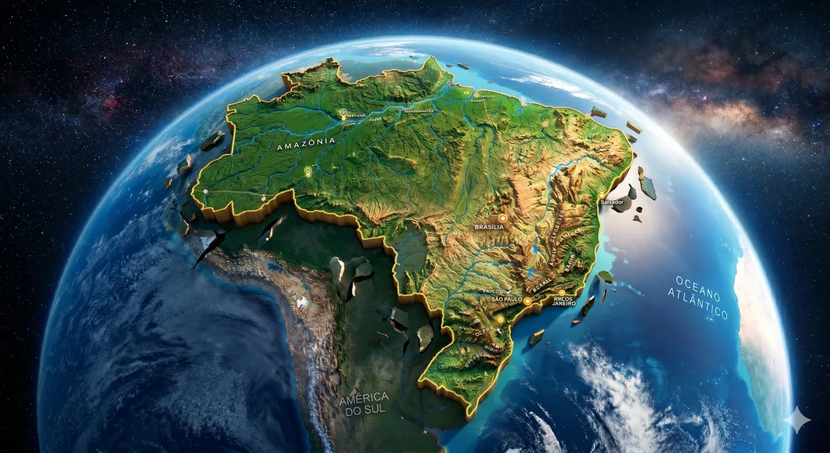 Mapa do Brasil com as comunidades atendidas